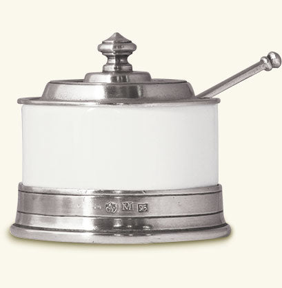 Match Pewter Convivio Jam Pot With Spoon 1552