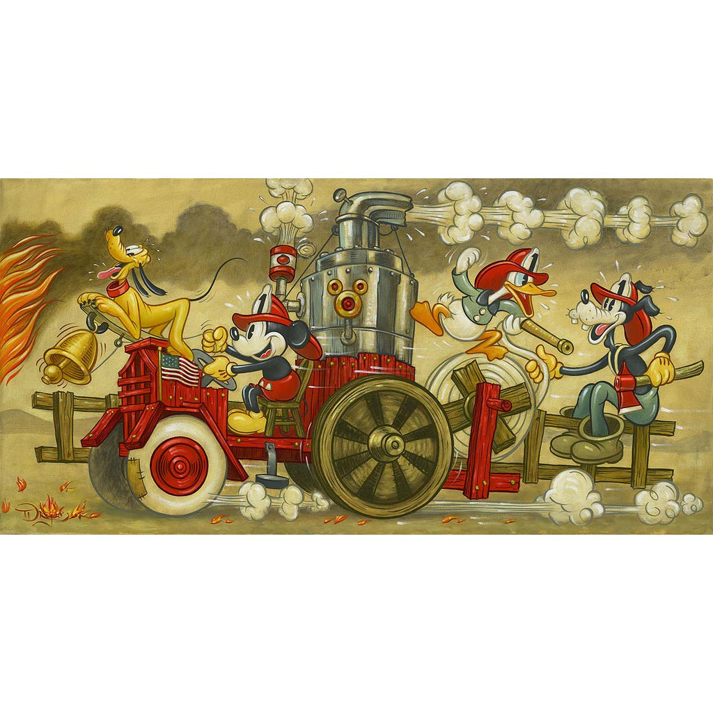 Disney Fine Art - Mickey's Fire Brigade