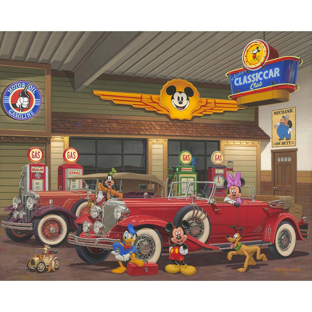 Disney Fine Art - Mickey's Classic Car Club