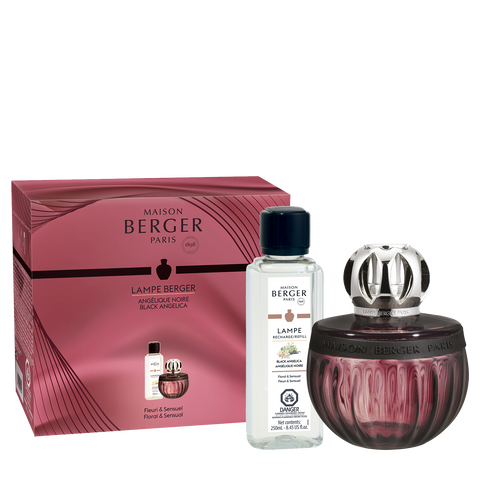 Lampe Berger Duality Lamp Gift Set with Black Angelica