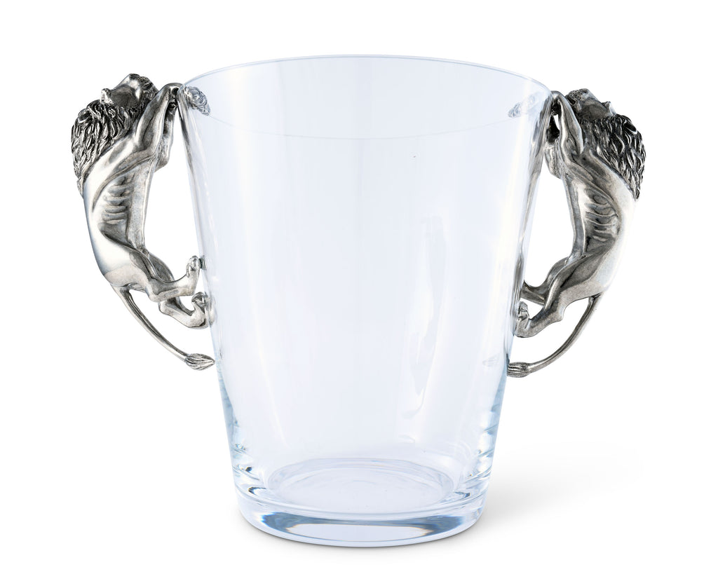 Vagabond House Safari Glass Ice Bucket Lion Handles E126