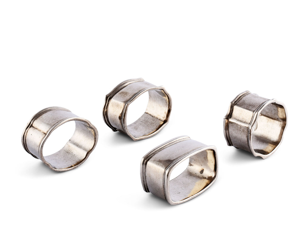 Vagabond House Medici Living Pewter Classic Napkin Ring Set (4) F115C