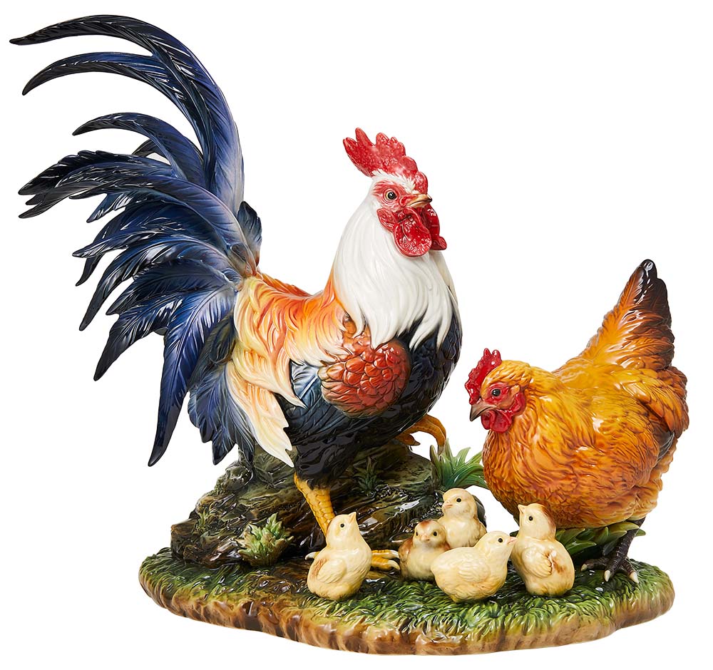 Franz Collection Chicken Family Figurine With Base Fz03819