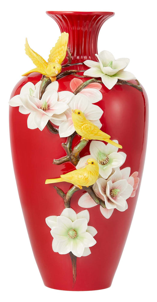 Franz Collection Harmony Canary Magnolia Vase Fz03856