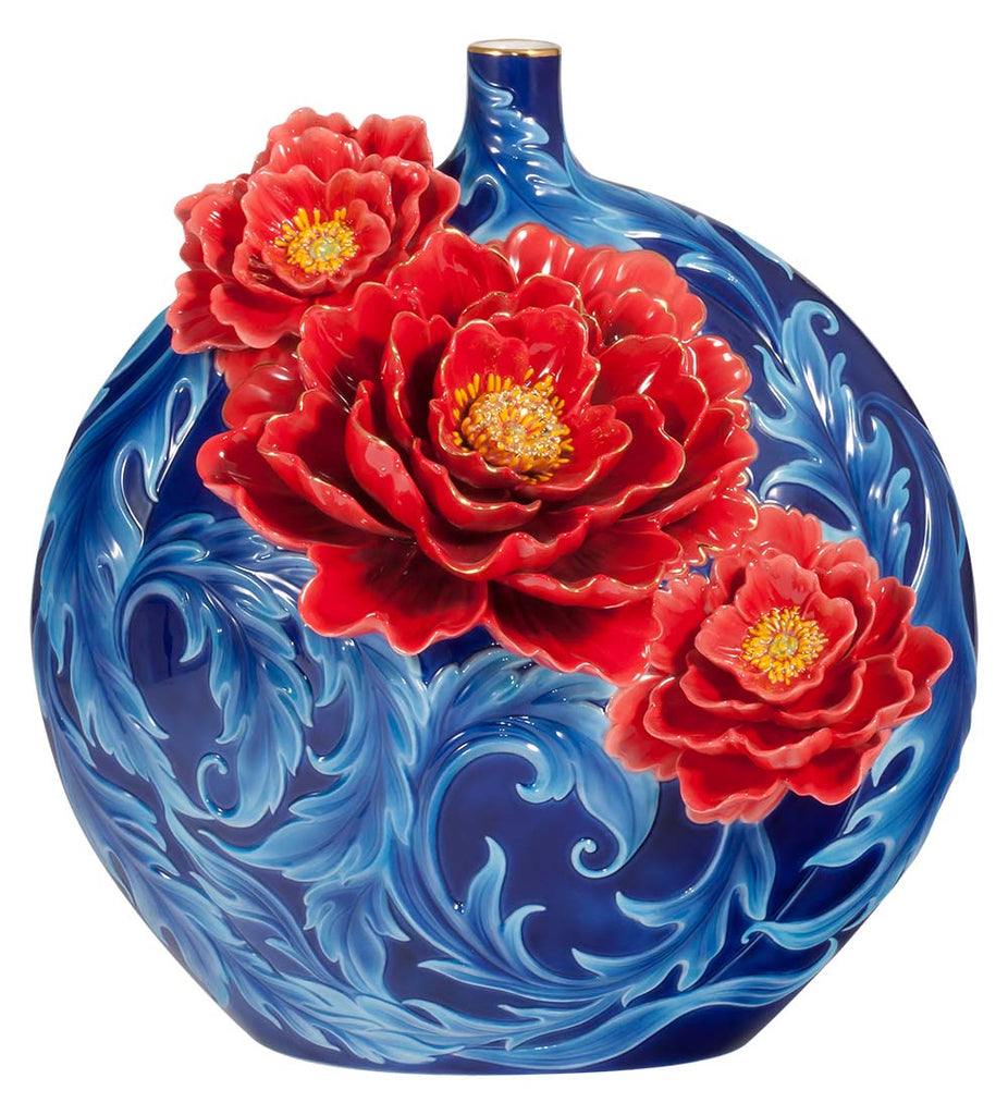 Franz Collection Prosperity Peony Vase With Base Fz03887