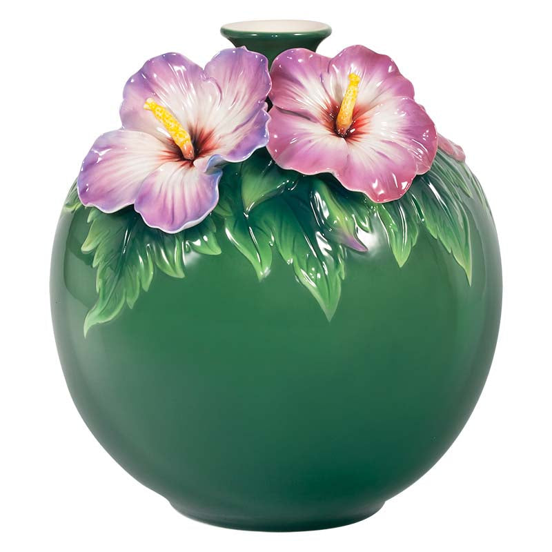 Franz Collection Blossom Moment Hibiscus Round Vase Fz03928
