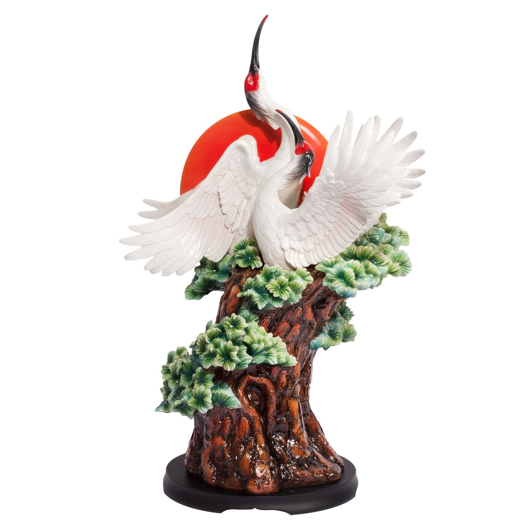 Franz Collection Divine Gift Crested Ibis Figurine With Wooden Base Fz03938