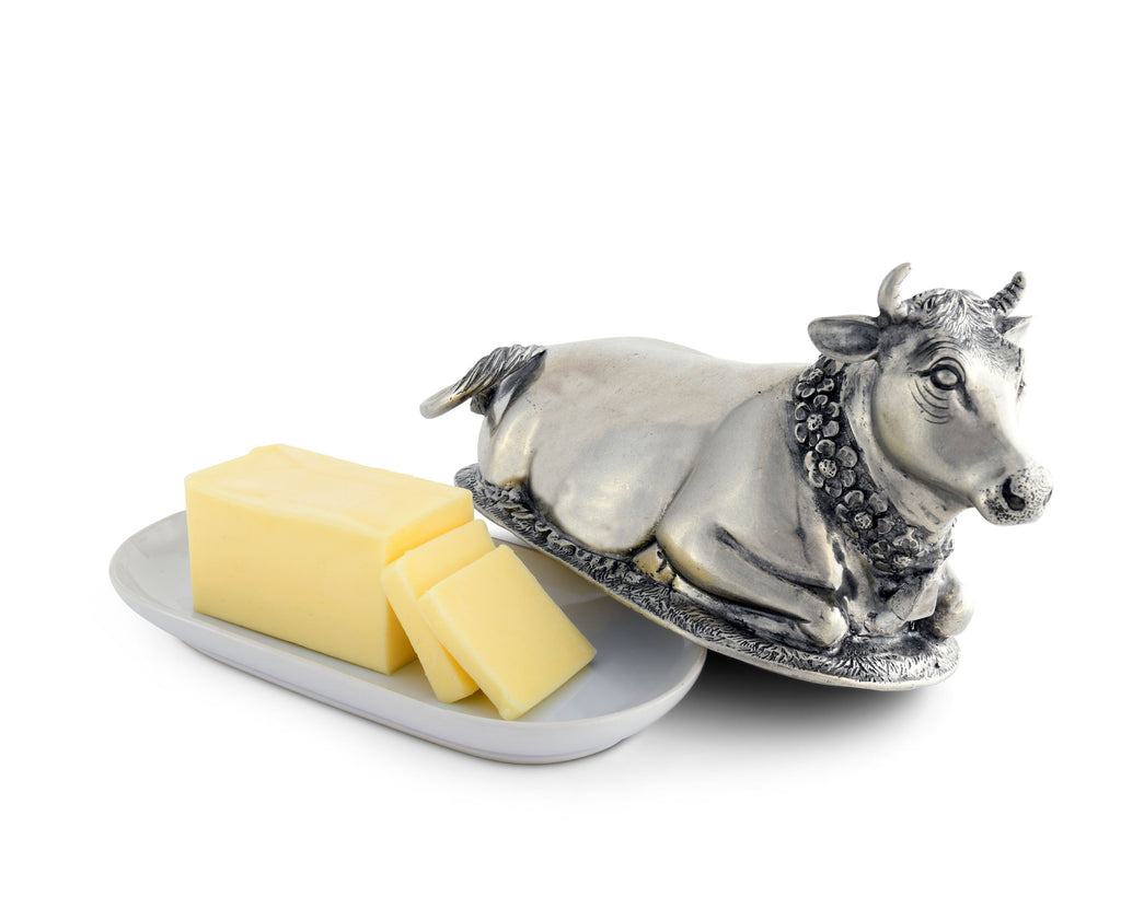 Vagabond House Garden Friends Mabel Cow Butter Dish G108C