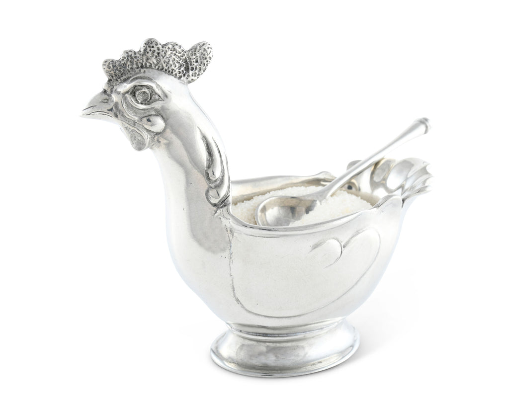 Vagabond House Garden Friends Hen Sugar Bowl with Spoon G139HN