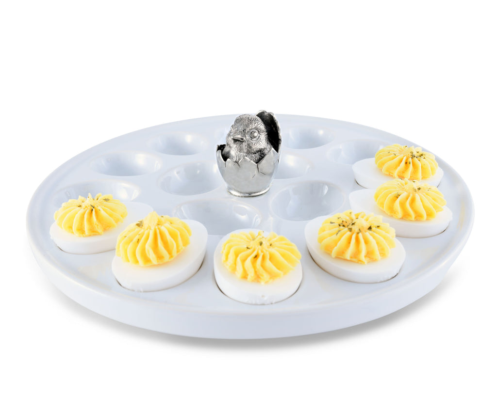 Vagabond House Garden Friends Little Chick Deviled Egg Holder G303LC