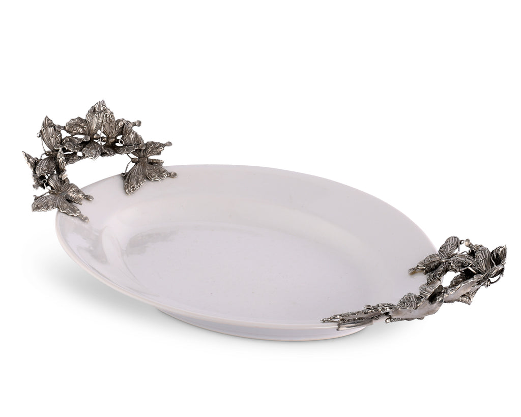 Vagabond House Garden Friends Butterfly Stoneware Tray Large G304BF