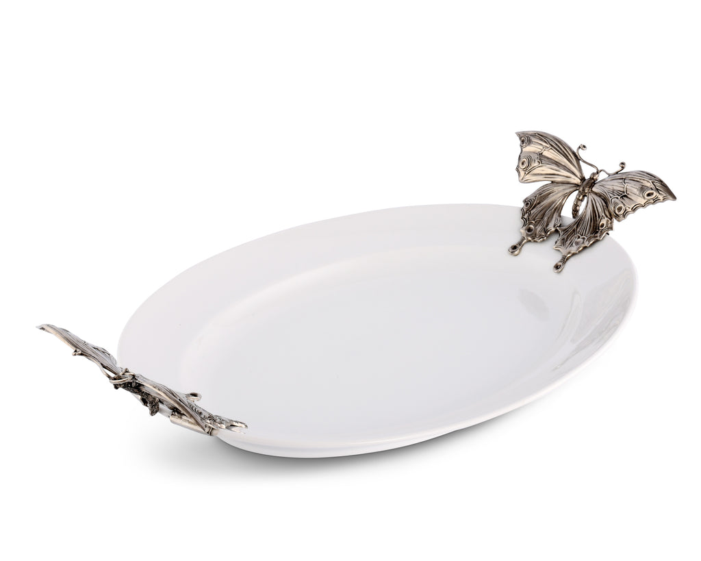 Vagabond House Garden Friends Butterfly Stoneware Tray X-Large G307BF