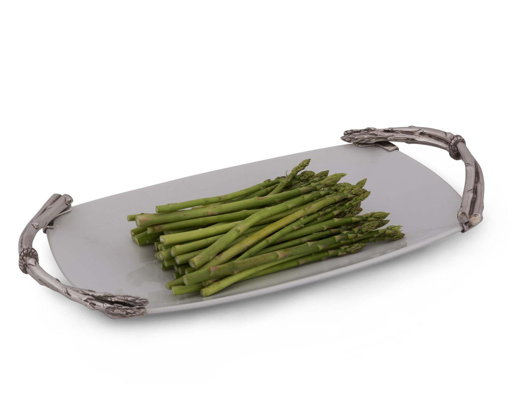 Vagabond House Farmer's Market Asparagus Stoneware Platter G326