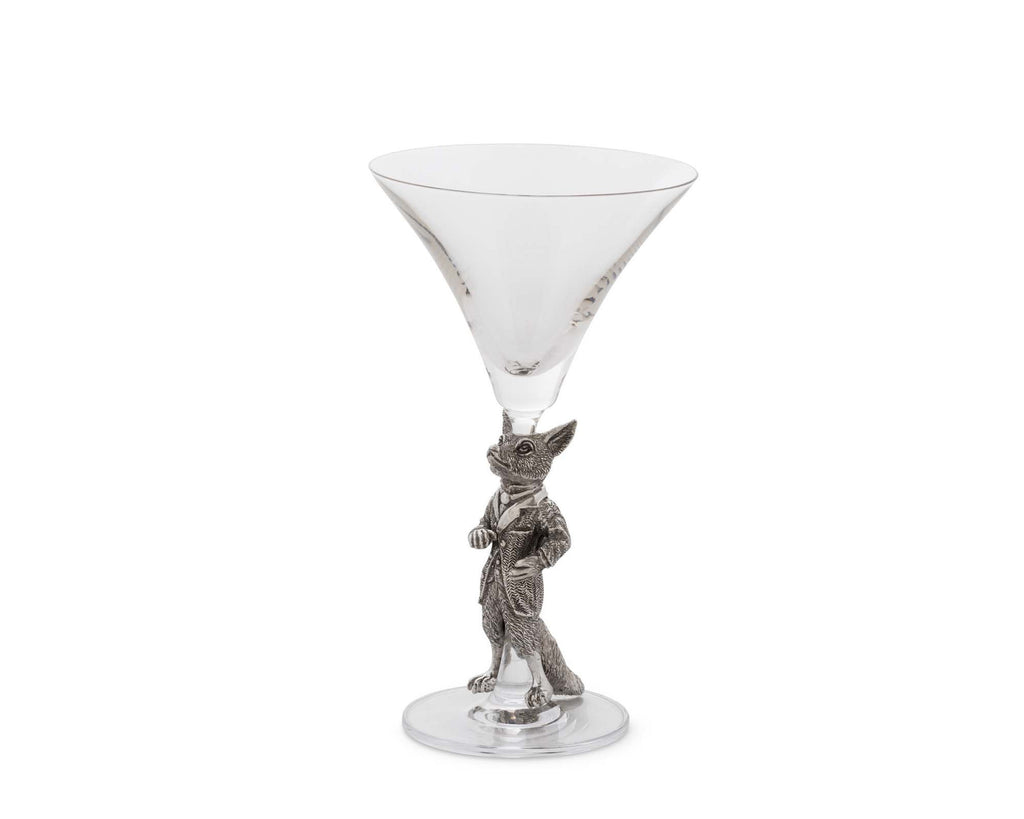 Vagabond House Morning Hunt Hunting Dressed Fox Cocktail Martini Glass G446DF-1