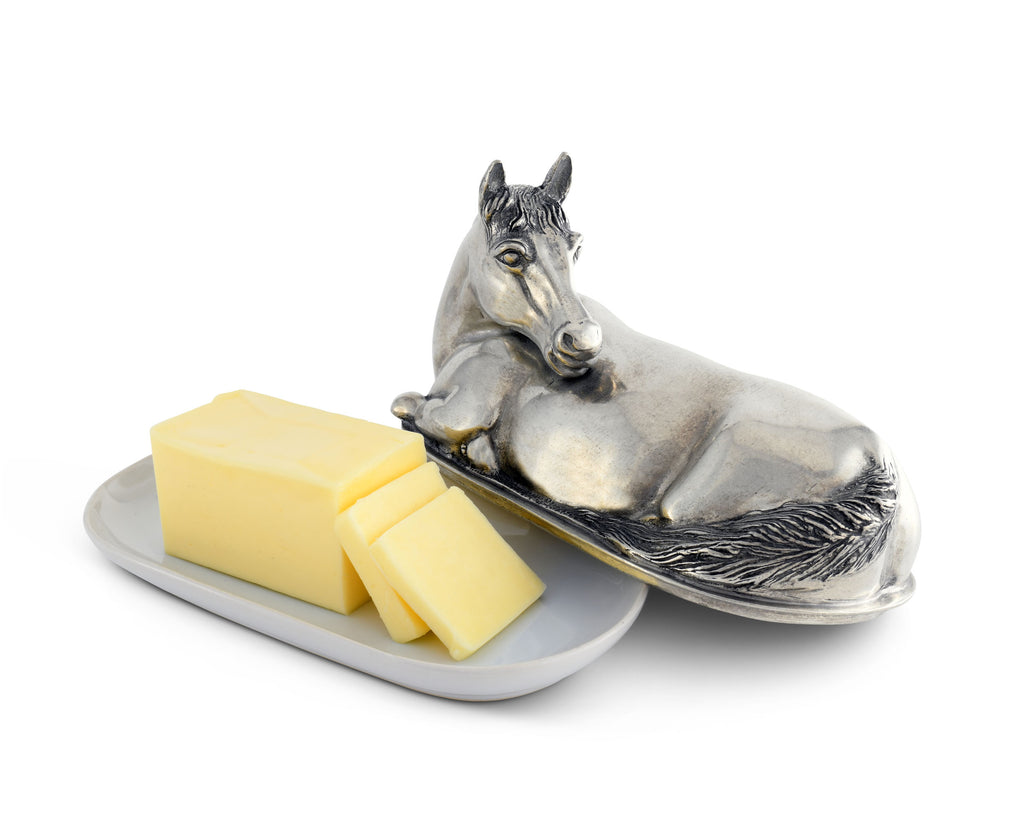 Vagabond House Equestrian Horse Butter Dish H108HS