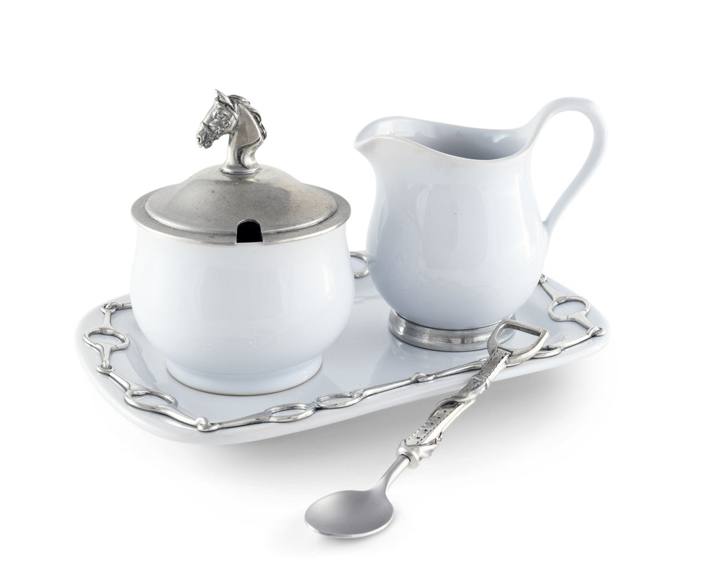 Vagabond House Equestrian Equestrian Sugar and Creamer Set H317EQ