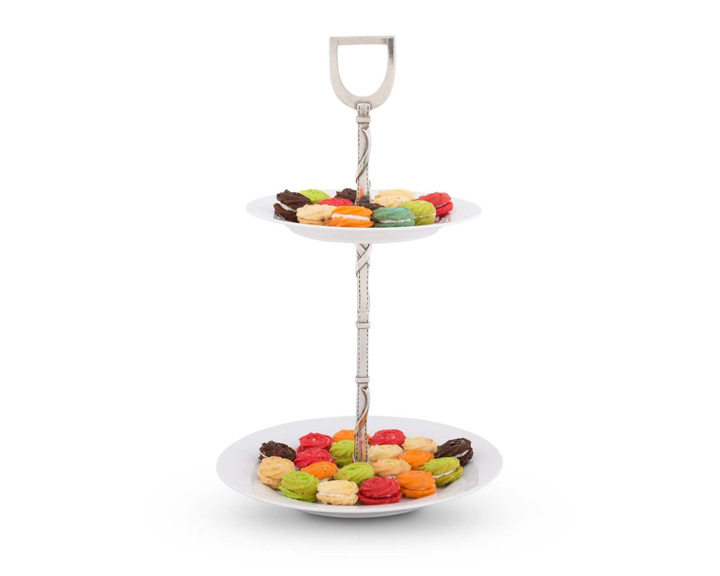 Vagabond House Equestrian Stirrup Dessert Stand H328BT