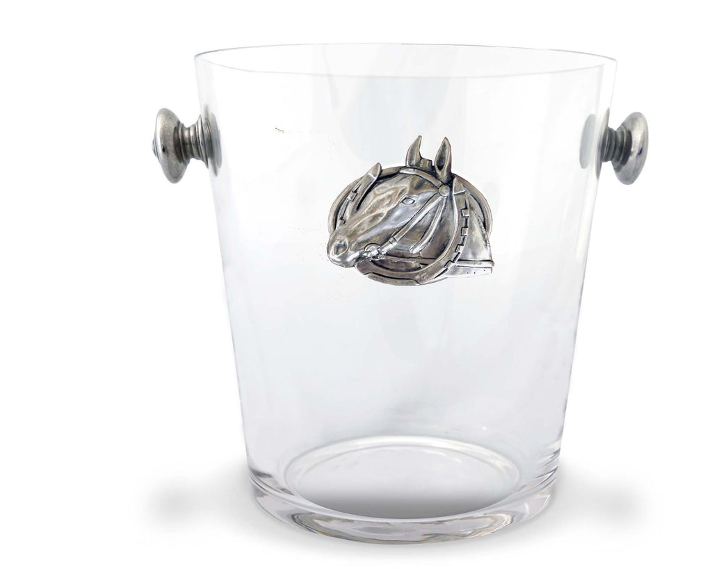 Vagabond House Equestrian Equestrian Horseshoe Glass Ice Bucket H426-EH