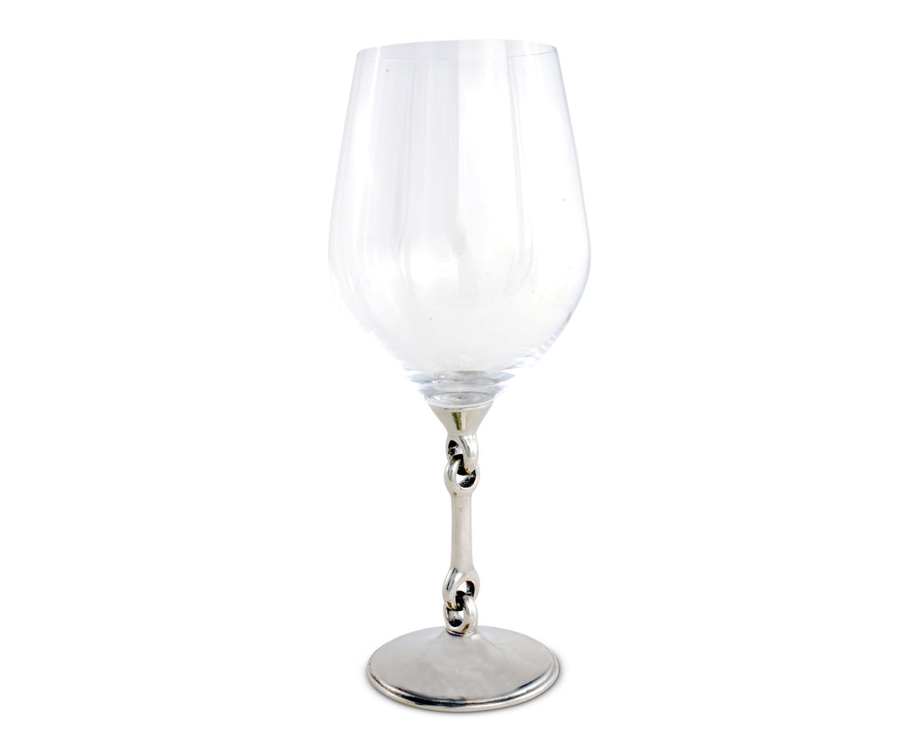 Vagabond House Equestrian Equestrian Bit Wine Glass H444EBS