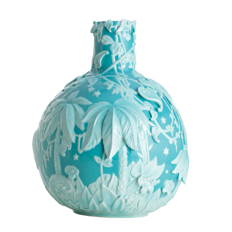 Jean Boggio Extraordinary Garden Round Turquoise Vase JB00122TL