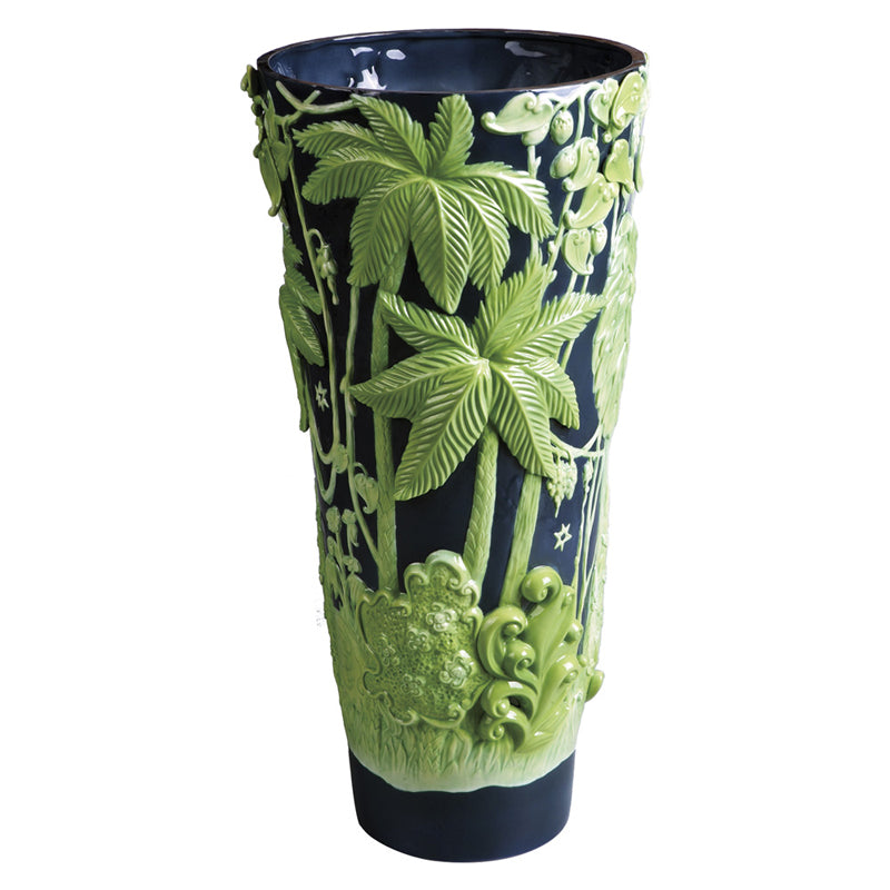 Jean Boggio Extraordinary Garden Black Green Vase JB00124A