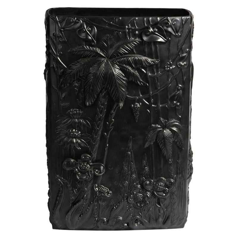 Jean Boggio Extraordinary Garden Rectangular Black Vase JB00233B