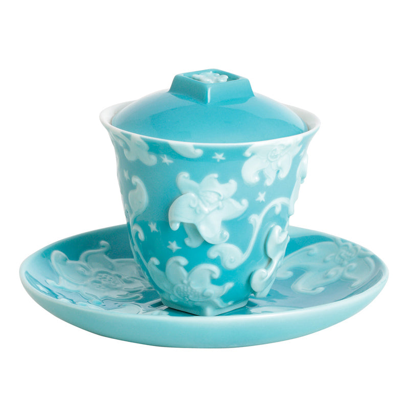 Jean Boggio Dreams Of China Cup & Saucer Turquoise JB00261T
