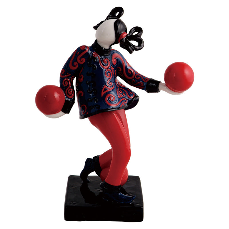 Jean Boggio Dancer With Balloons Red Figurine JB00271