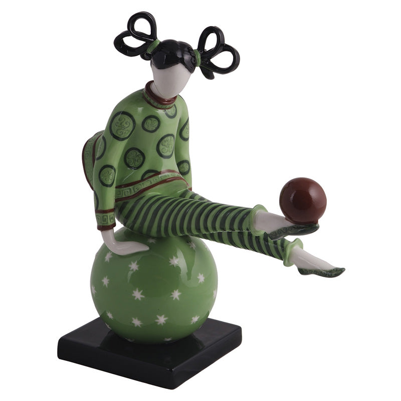 Jean Boggio Equilibrist With Stars Green Figurine JB00273