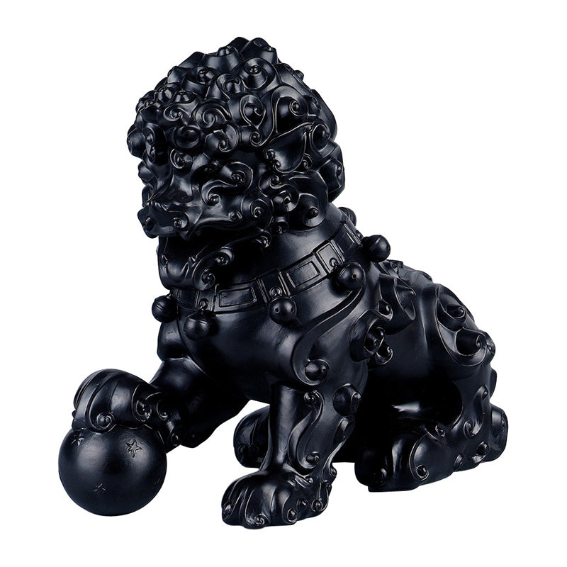 Jean Boggio Lion Black Figurine JB00276B