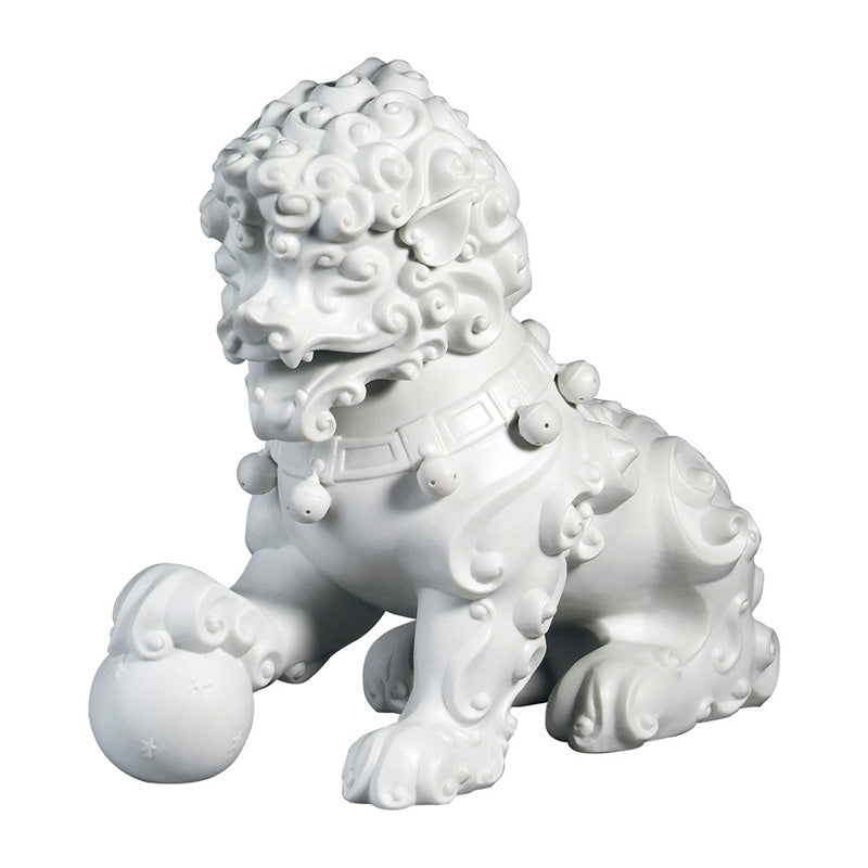 Jean Boggio Lion White Figurine JB00276W
