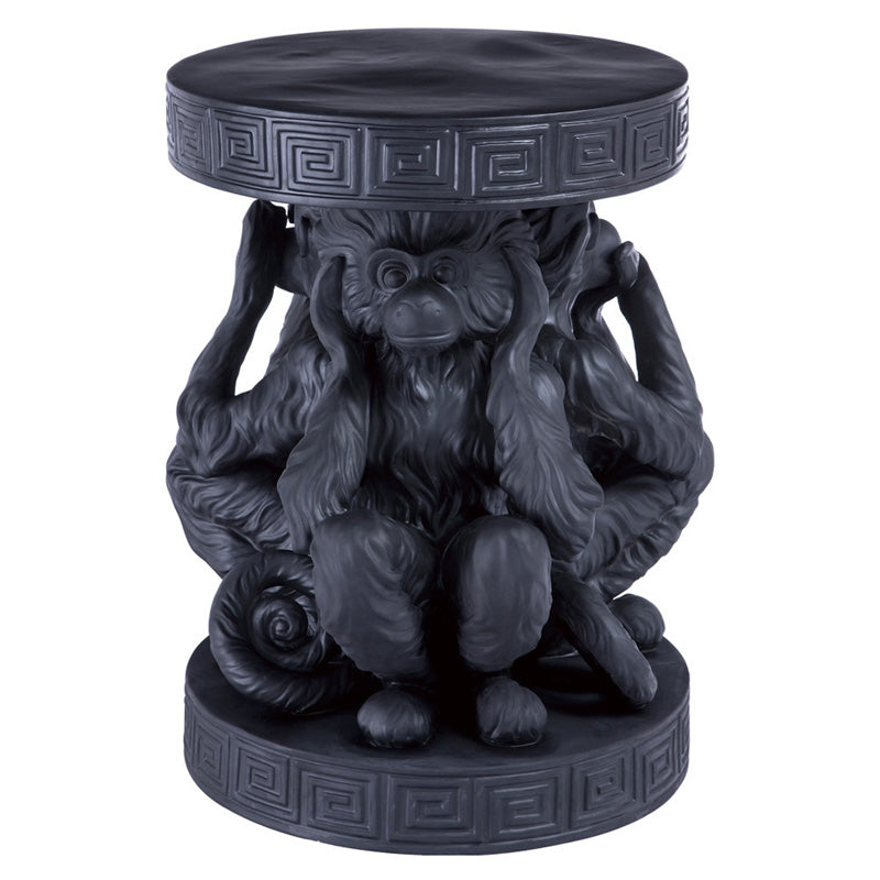 Jean Boggio Three Wise Monkey Black Stool JB00358B