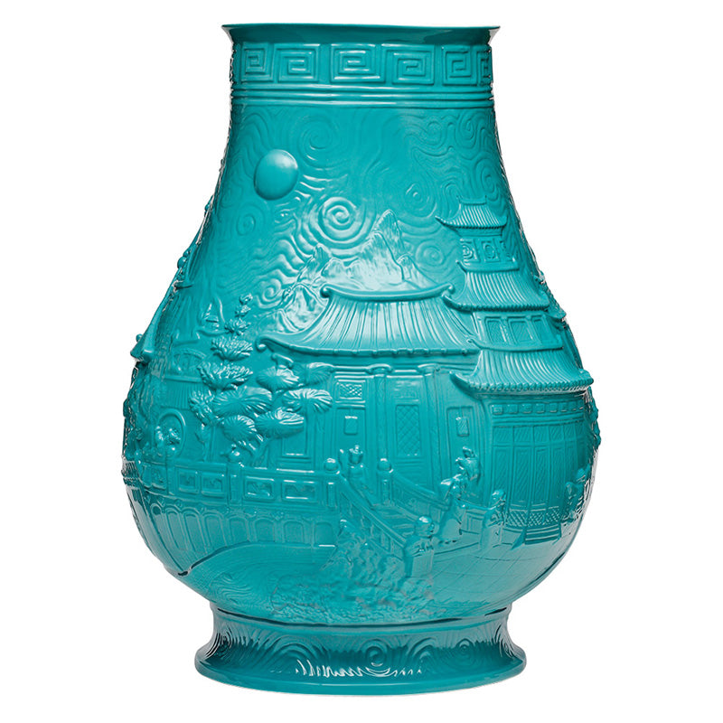Jean Boggio China Impression Turquoise Vase JB00360T