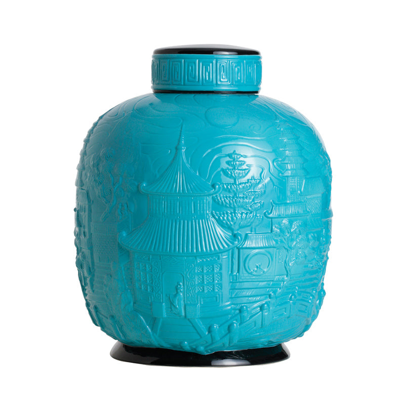 Jean Boggio China Impression Turquoise Ginger Jar JB00361TB