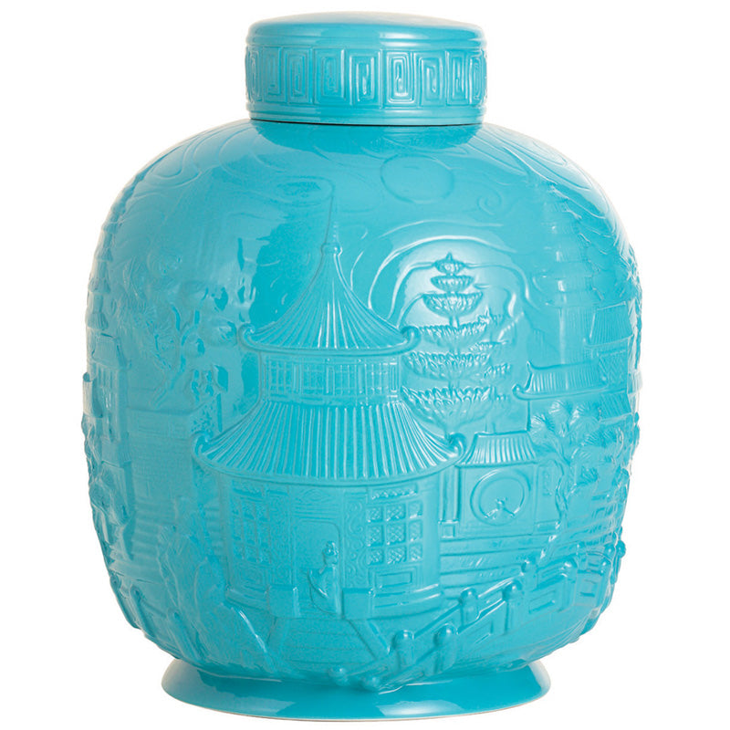 Jean Boggio China Impression Turquoise Ginger Jar JB00361T