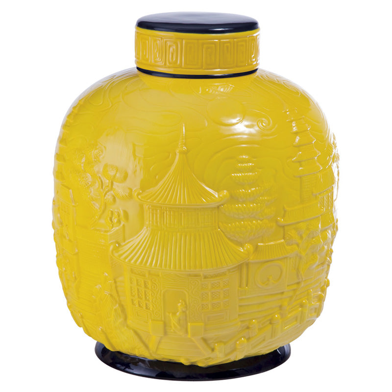 Jean Boggio China Impression Yellow Ginger Jar JB00361