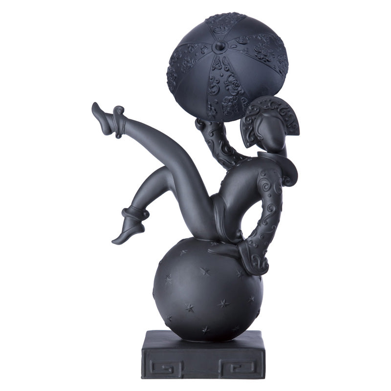 Jean Boggio Girl With An Umbrella Black Figurine JB00369B