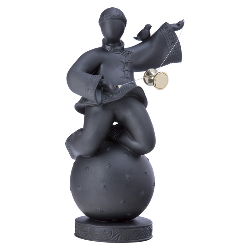 Jean Boggio Boy With A Diabolo Black Figurine JB00370B