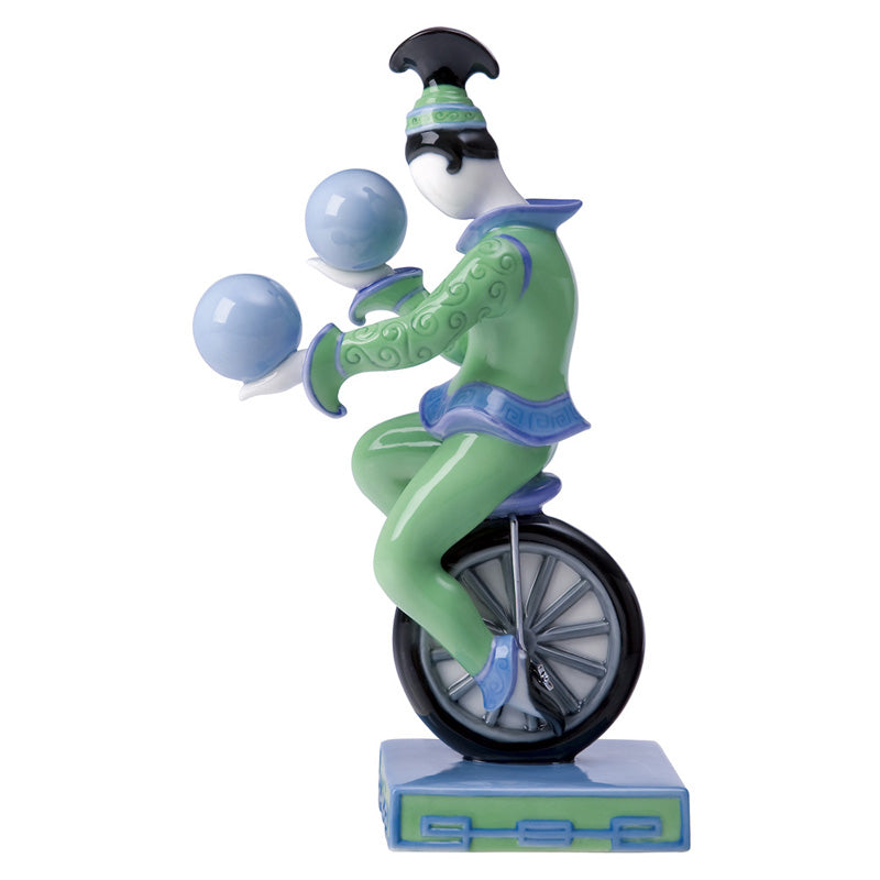 Jean Boggio Unicyclist Turquoise Figurine JB00372