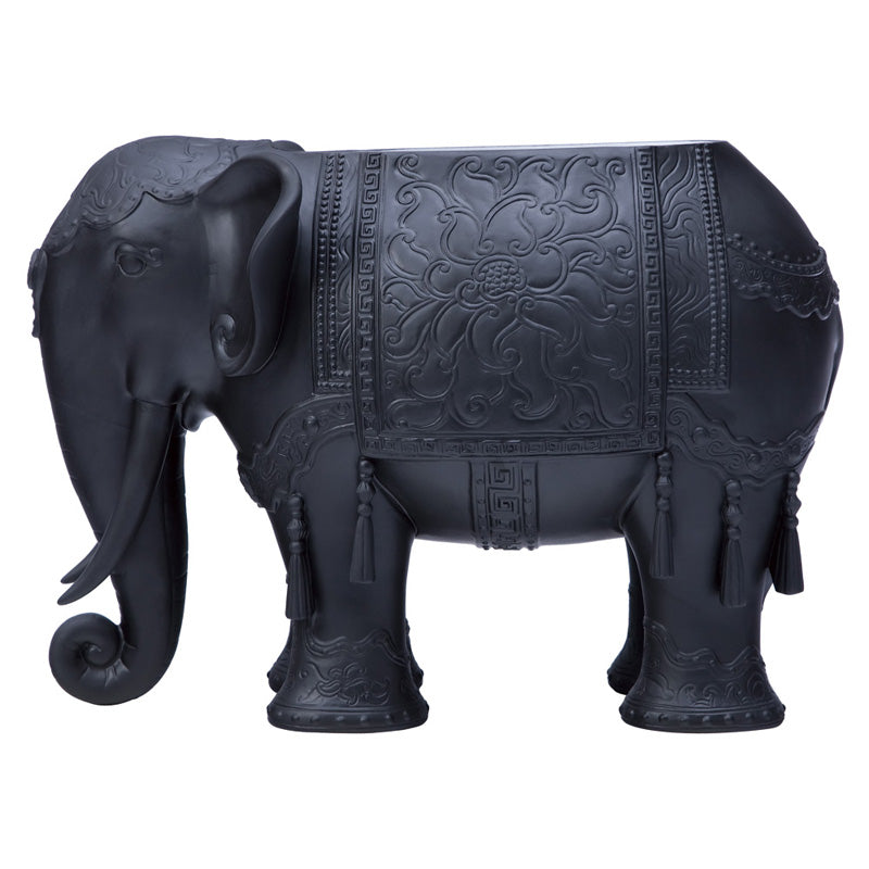 Jean Boggio Palanquin Elephant Black Figurine JB00392B