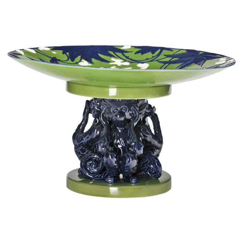 Jean Boggio Three Wise Monkeys Pedestal Plate JB00447