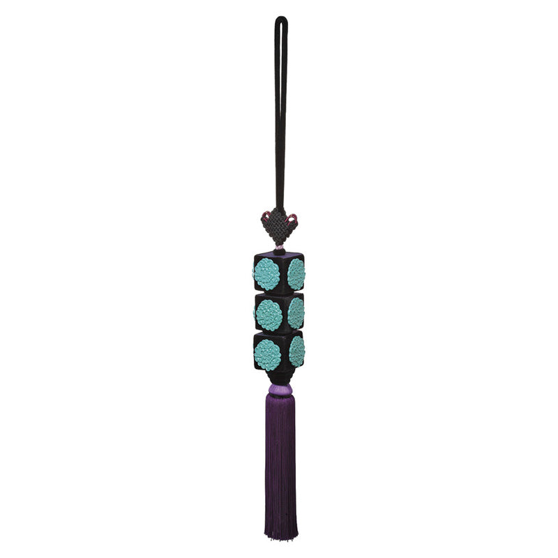 Jean Boggio Peony Long Turquoise Tassel JB00455