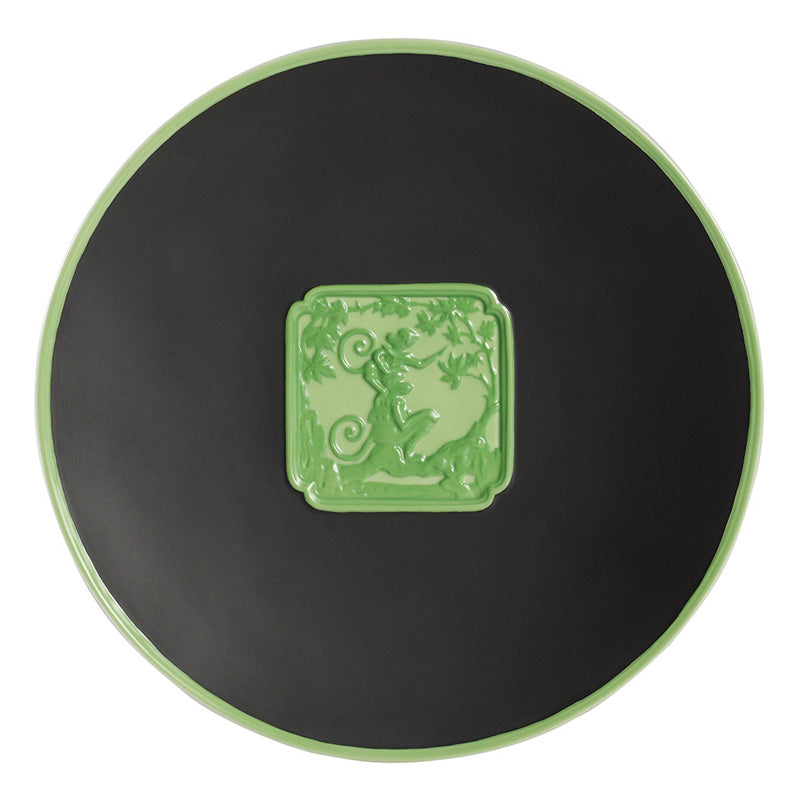 Jean Boggio Marmosets Dessert Black Jade Plate JB00515BG