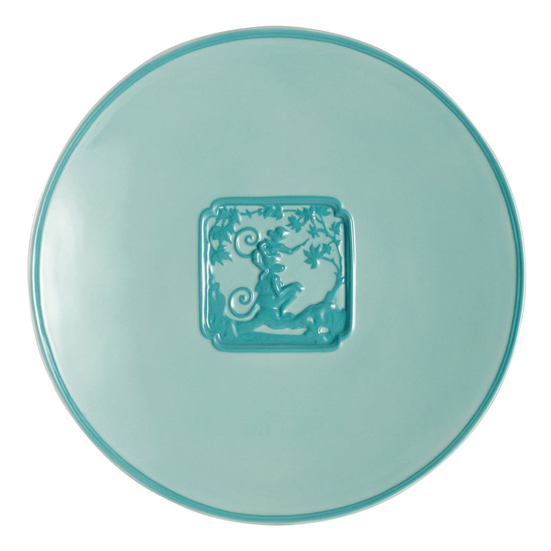 Jean Boggio Marmosets Dessert Turquoise Plate JB00515