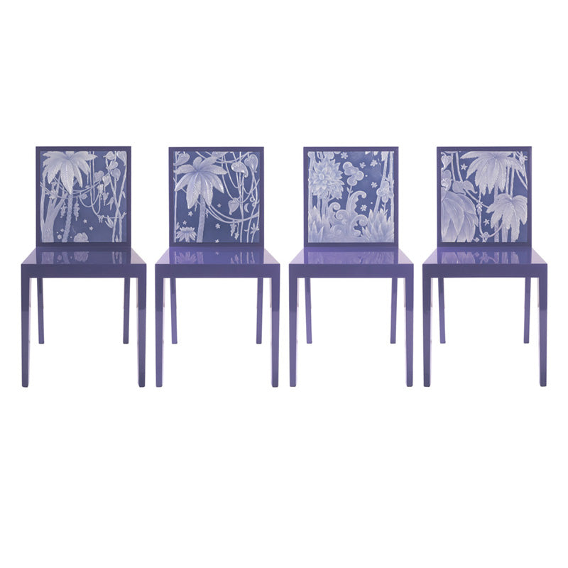 Jean Boggio Low Back Violet Chair 4 S JB00600