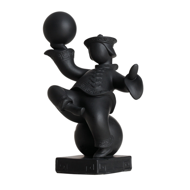 Jean Boggio Boy With Balls Black Figurine JB00866B