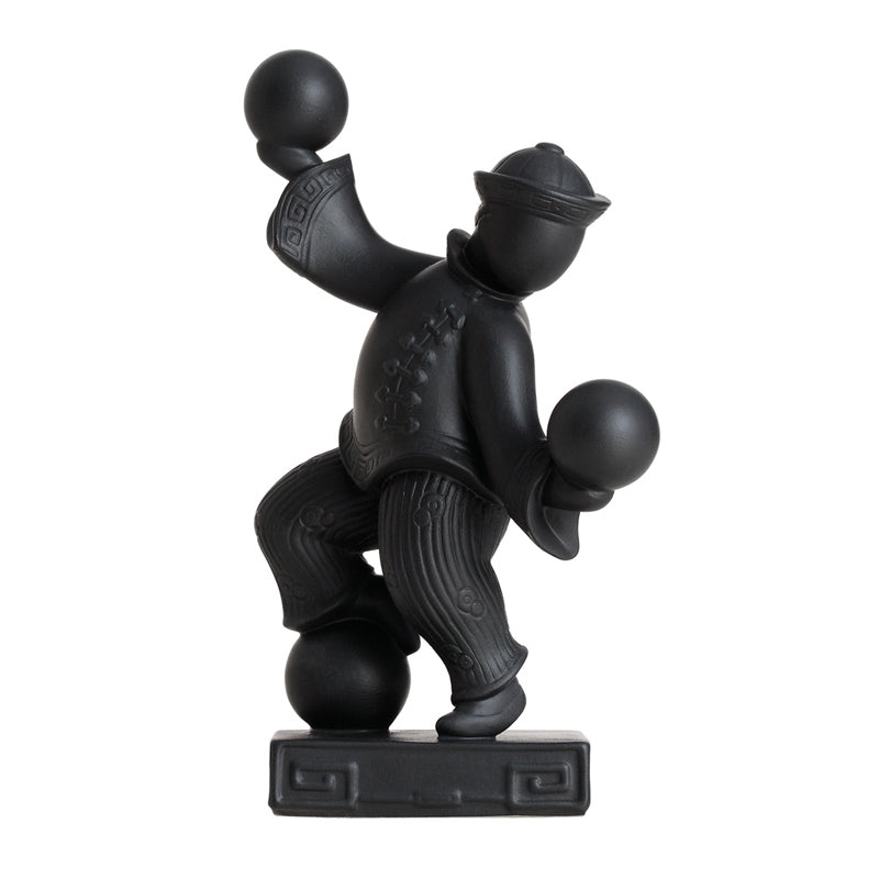 Jean Boggio Boy With Balls Black Figurine JB00868B