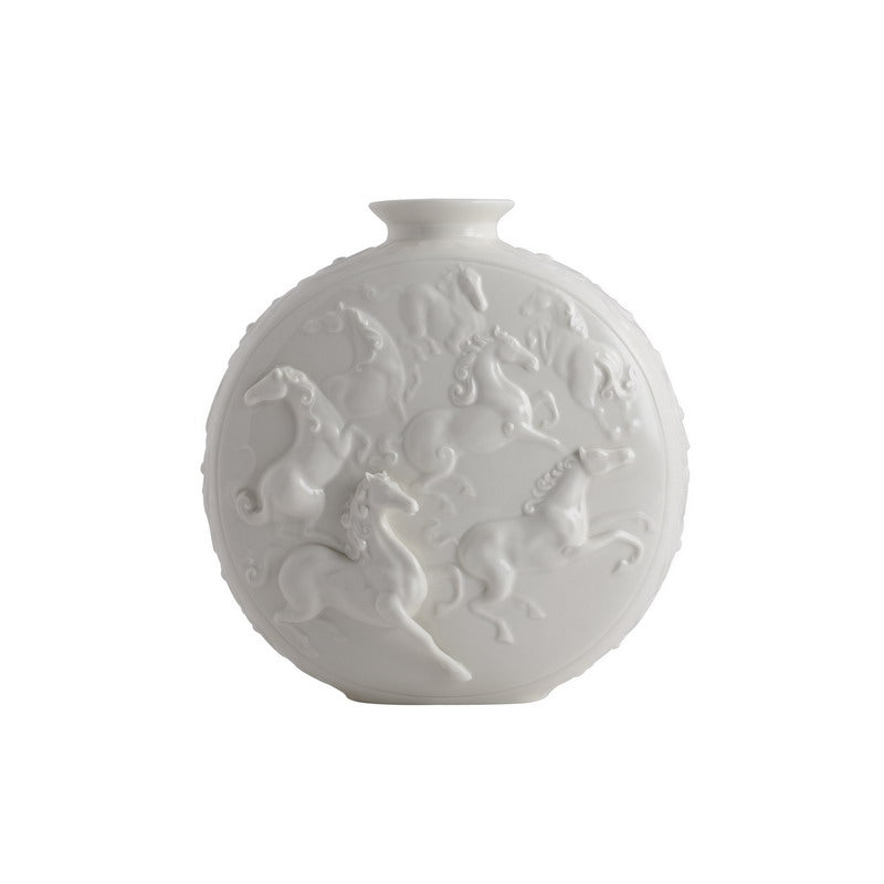 Jean Boggio Horse Small Size White Vase JB00905WG