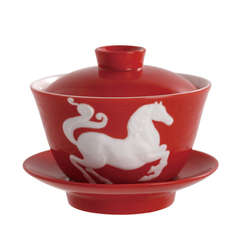 Jean Boggio Chinese Zodiac Horse Cup & Saucer JB00912