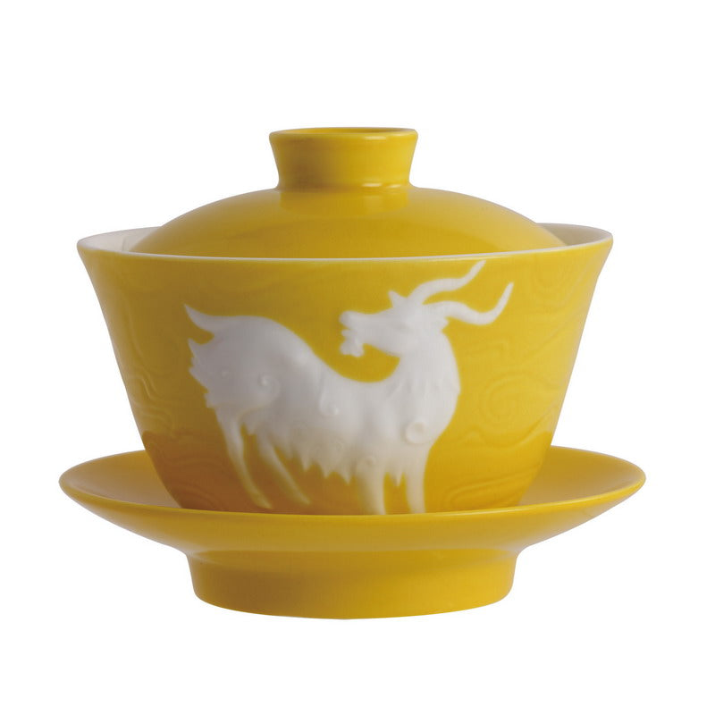 Jean Boggio Chinese Zodiac Goat Cup & Saucer JB00913